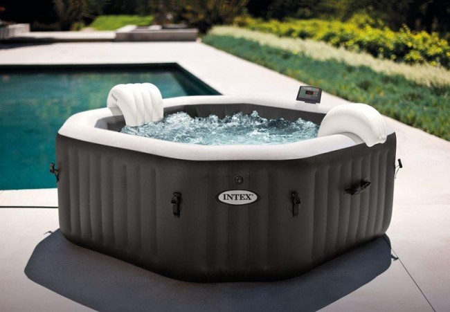 Intex Purespa DeLuxe HWS 800 opblaasbare opzet spa - 180 x 180 x 71 cm - inclusief massage jets